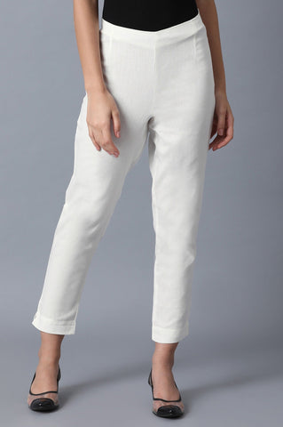 White Fitted Pants