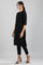 Black Round Neck Solid kurta
