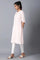 Pink Round Neck Solid kurta