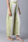 Olive Green & Ecru Parallel Pants