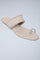 W Ivory Square Toe Flat-WADA