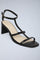 W Black Solid Square Toe Sleek Block Heel-Wwilly