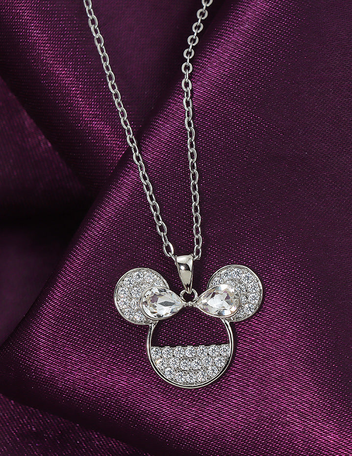 Swarovski Crystal Bow Charm Chain Pendant