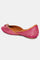 Fuchsia Square Toe Embroidered Flat-Szaira