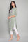 Cameo Green Floral Print kurta