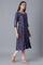 Navy Blue kurta with Embroidery