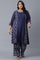 Navy Blue kurta with Embroidery