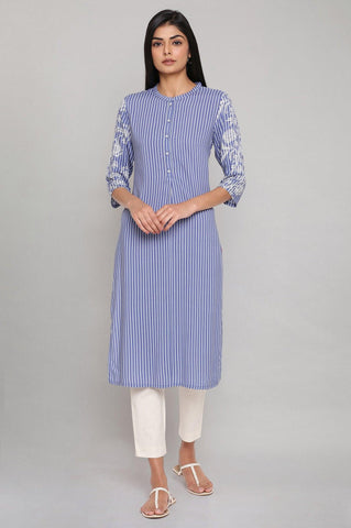 Blue Yarn Dyed kurta