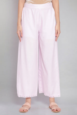 Light Pink Solid Parallel Pants