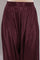 Wine Solid Draped Pants