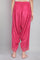 Dark Pink Shantung Draped Pants