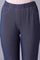 Navy Blue Solid Skinny Fit Cotton Jeggings With Elasticated Waist
