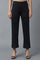 Black Solid Boot Cut Palazzo With Elasticated Waist