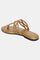 Aurelia Woven Design Antique Gold Round Toe Flat