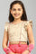 Beige Top-Pink Skirt-Dupatta Girls Set