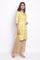 Yellow Floral Jacquard kurta