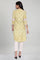 Misted Yellow kurta with Embroidery