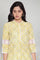 Misted Yellow kurta with Embroidery