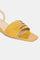 Mustard Textured Square Toe Wedge-Wcarter