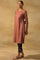 Dusty Pink Silk Viscose Tussar kurta