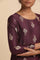 Dark Purple Cotton Silk Jacquard kurta