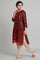 Red Ajrakh Print kurta