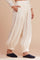 Ecru Solid Hem Cuffed Salwar Pants