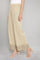 Beige Festive Palazzo Pants