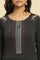 Dark Grey Crosstitch Embroidered Kurta