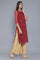 Dark Red Embroidered kurta