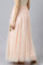 Blush Pink Mesh Flared Skirt
