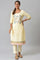 Beige Viscose Embroidered kurta