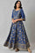 Blue Voil Festive Dress