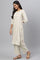 Biege Solid kurta with Straight Palazzo