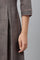 Charcoal Grey Button Down Pleated kurta