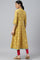 Yellow Button Down A-line Kurta