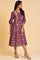 Purple Festive Gathered Dress With Sequin