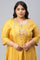 Plus Size Mellow Yellow Embroidered A-Line kurta