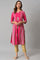 Dark Pink Mock Layered Beadwork kurta