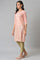 Blush Pink Mukaish Printed kurta