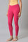 Pink Solid Knitted Women Tights