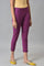 Orchid Purple Cotton Blend Slim Pants