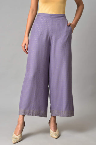 Purple Glitter Printer Pants