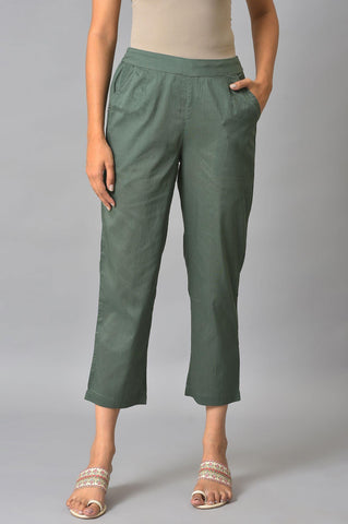 Olive Green Straight Pants