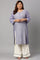 Plus Size Ecru Embroidered Rayon Parallel Pants With Pleats.