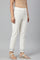 Lily White Cotton Blend Slim Pants