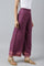 Orchid Purple Rayon Printed Parallel Pants