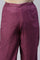 Plus Size Orchid Purple Rayon Printed Parallel Pants