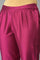 Dark Pink Women Pants With Printed Border