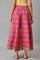 Berry Pink Printed Flared Culottes